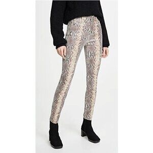 NWOT RtA Madrid Lambskin Leather Pants Womens 26 Skinny Desert Snake Snakeskin